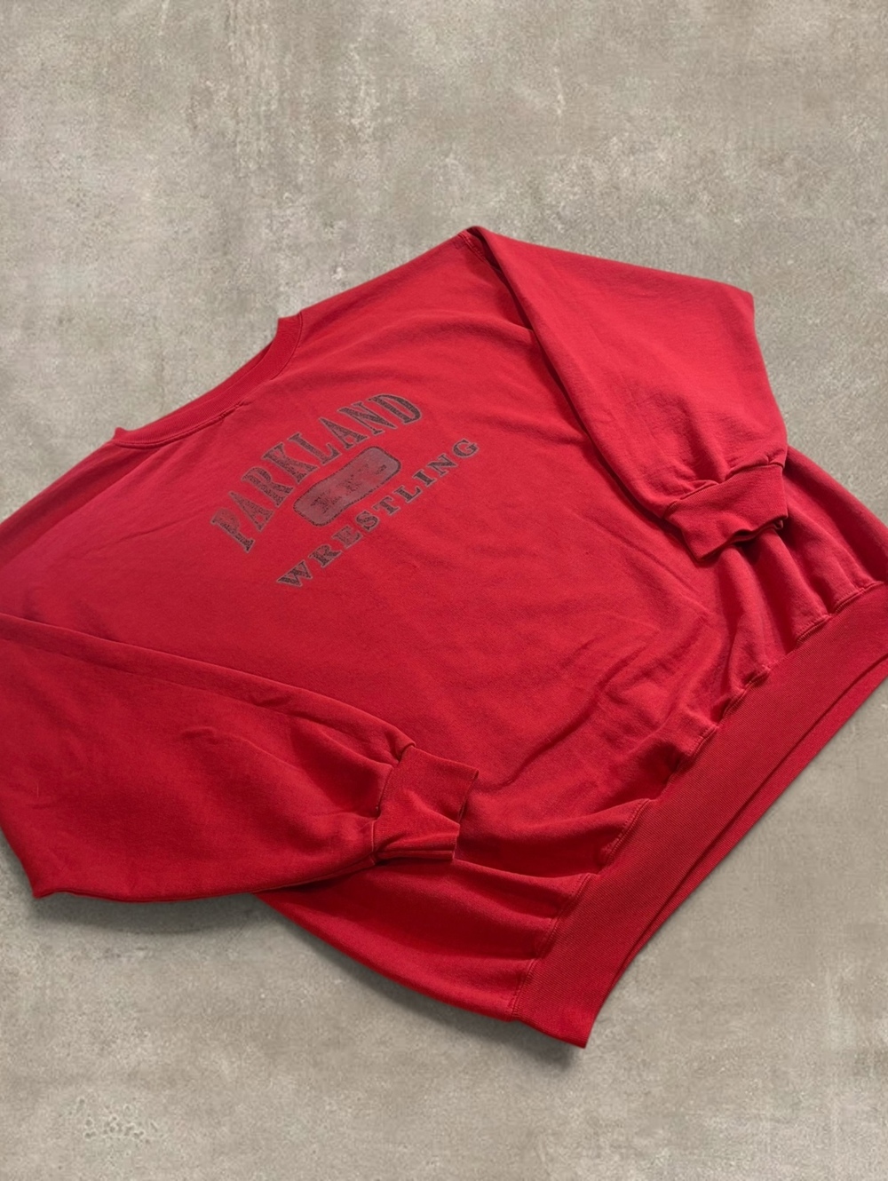Vintage Augusta Sportswear Parkland Wrestling Red Sweatshirt Mens 2XL Boxy